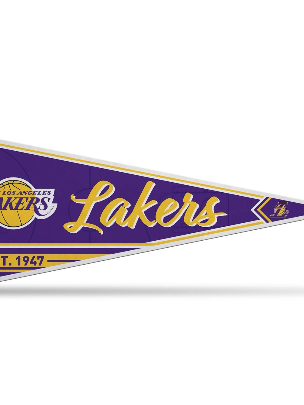 Los Angeles Lakers Purple & Gold Pennant - Official Team Design